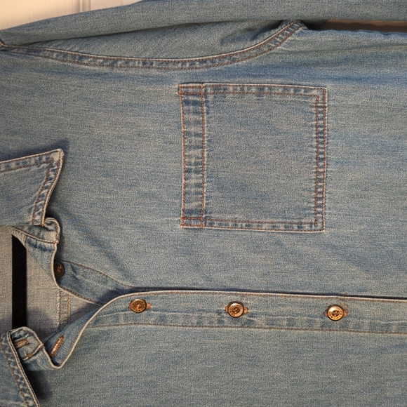 SOLD Vintage CMC Denim Button Down Dress in Medium - Picture 3 of 6